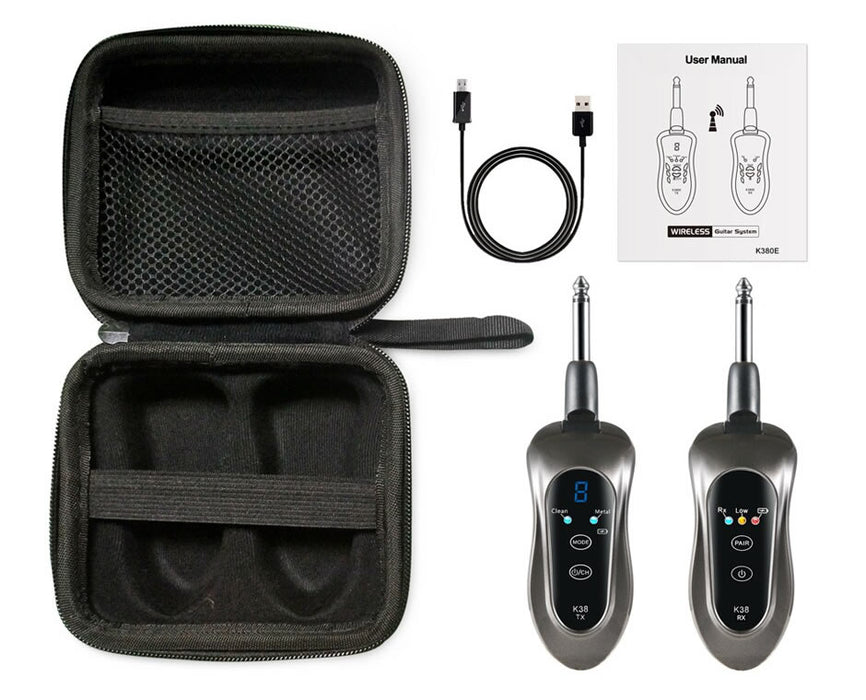 GitaFish Wireless Guitar System comes with 2 sound effects-Digital Guitar Transmitter Receiver K380