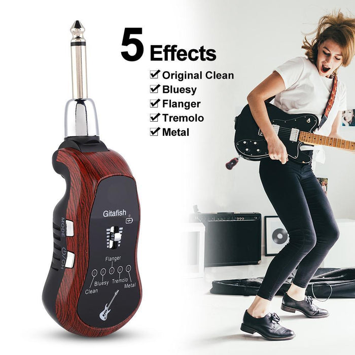 GitaFish Wired Guitar system (3m Cable) with Bluetooth and 5 sound effects B6