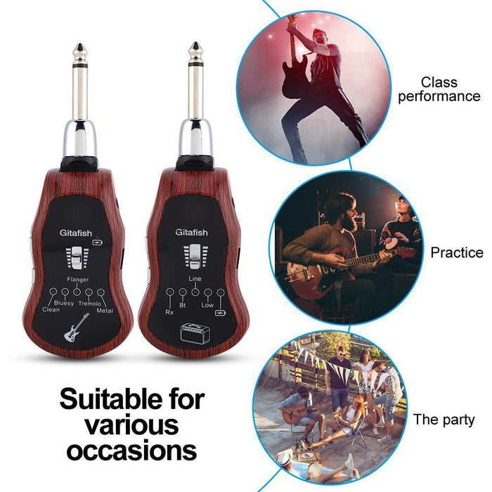 GitaFish Wired Guitar system (3m Cable) with Bluetooth and 5 sound effects B6